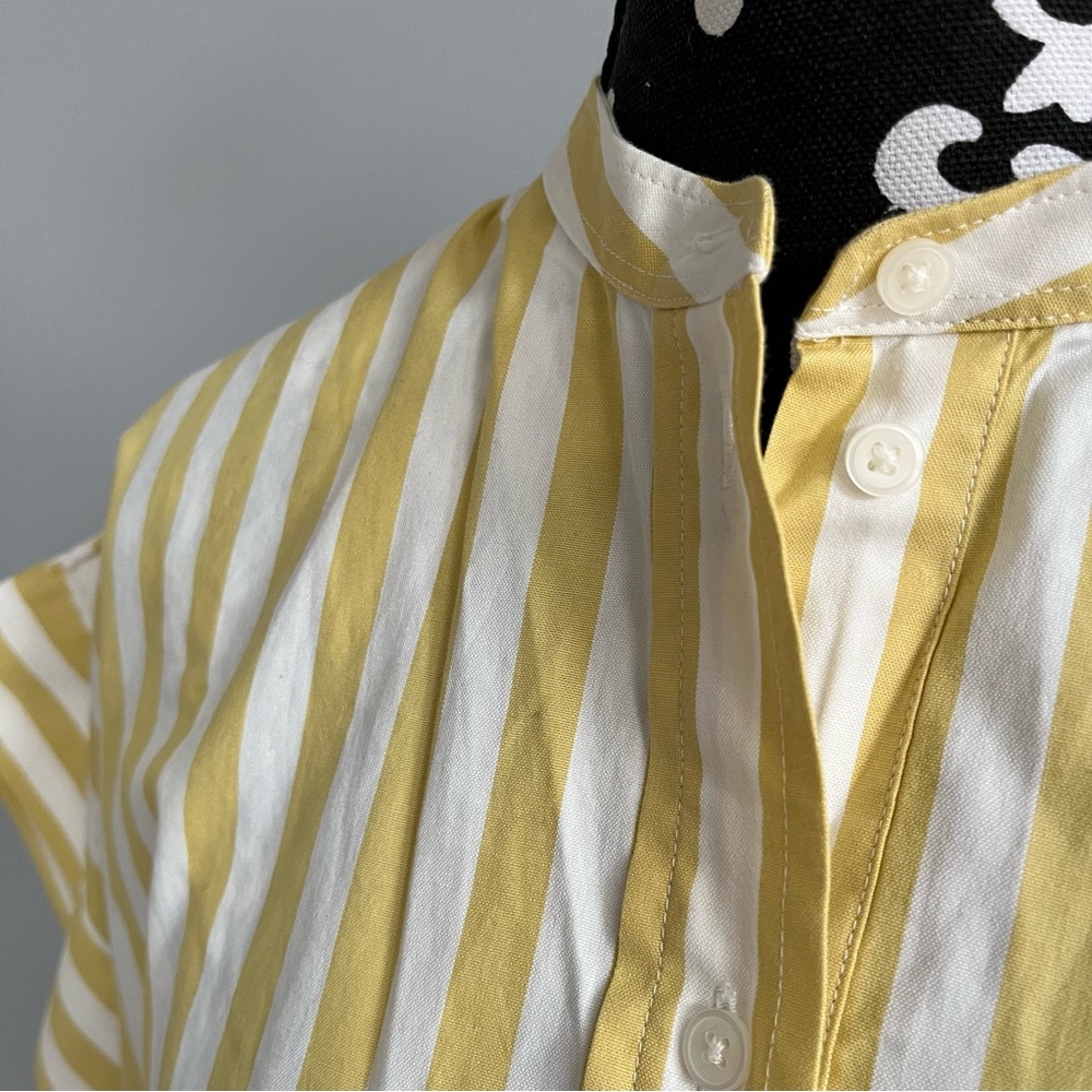 Everlane Cotton Popover Striped Midi Shirt Dress Size 4 Preppy Boxy Office - Picture 5 of 12